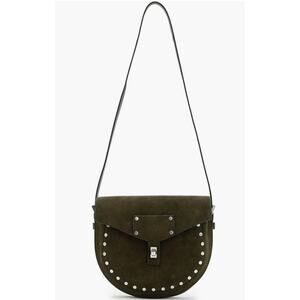 All Saints  Miro Suede Saddle Bag Color: Olive Green (New) $329.00 retail
